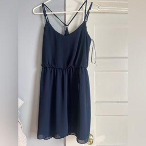 A. Byer navy blue spaghetti strap dress size small